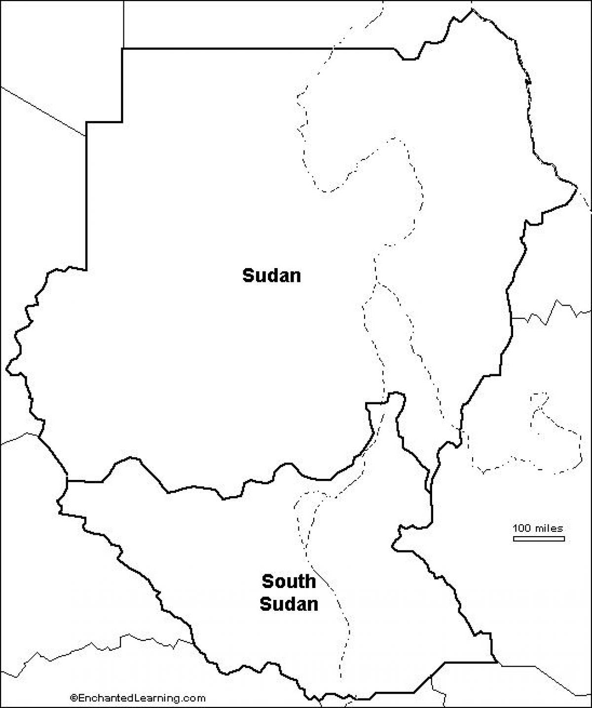 Kat jeyografik nan Soudan vid